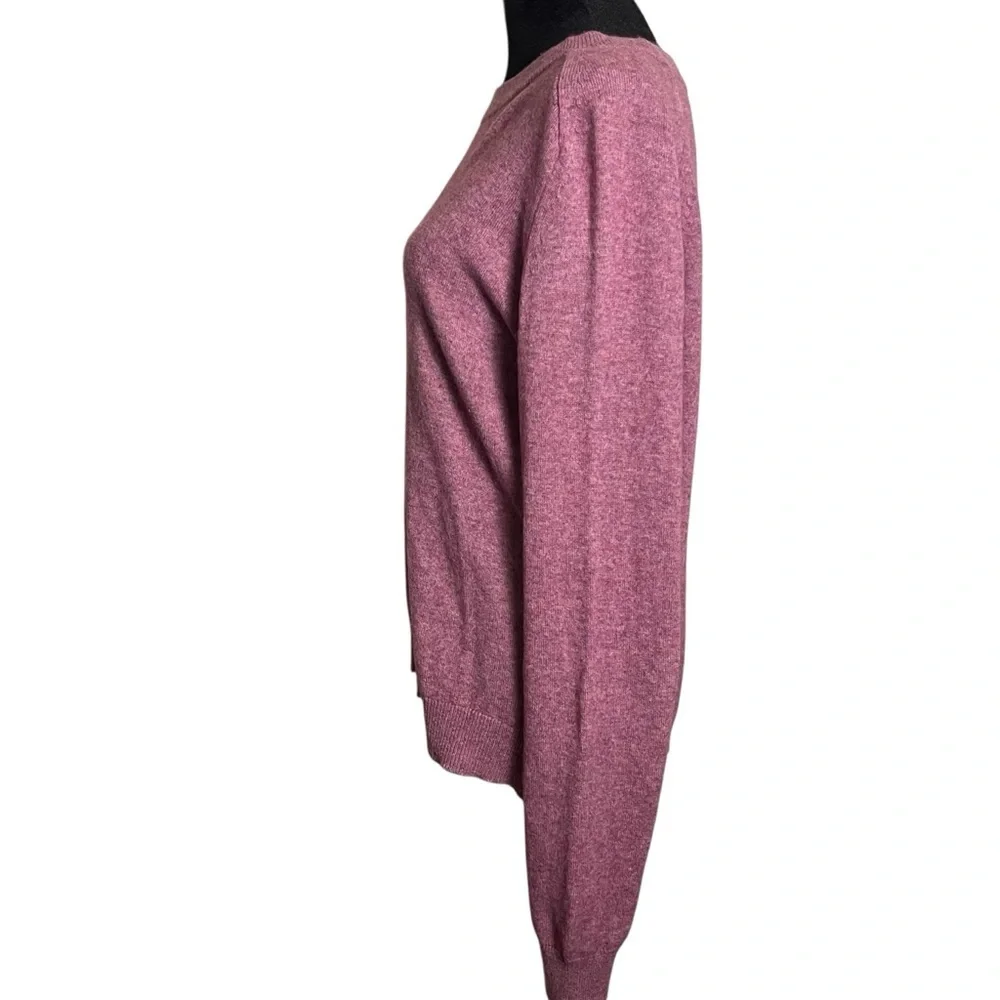 Vince Cashmere Wool Blend Heathered Mauve Pullover Crew Neck — Size Medium - Picture 5 of 9